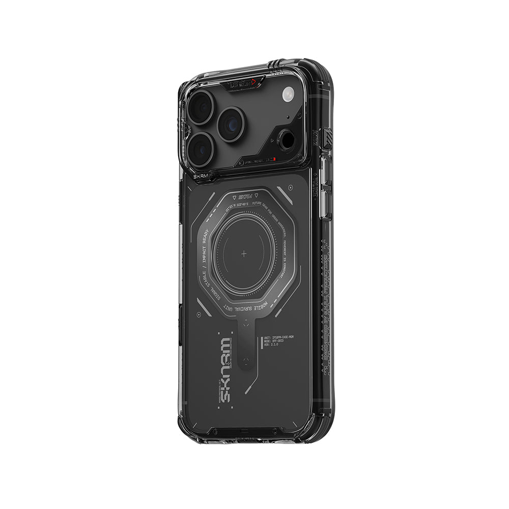 Apple iPhone 18 Pro Max Kılıf SkinArma M-safe Şarj Özellikli Airbag Tasarımlı Magma Kapak
