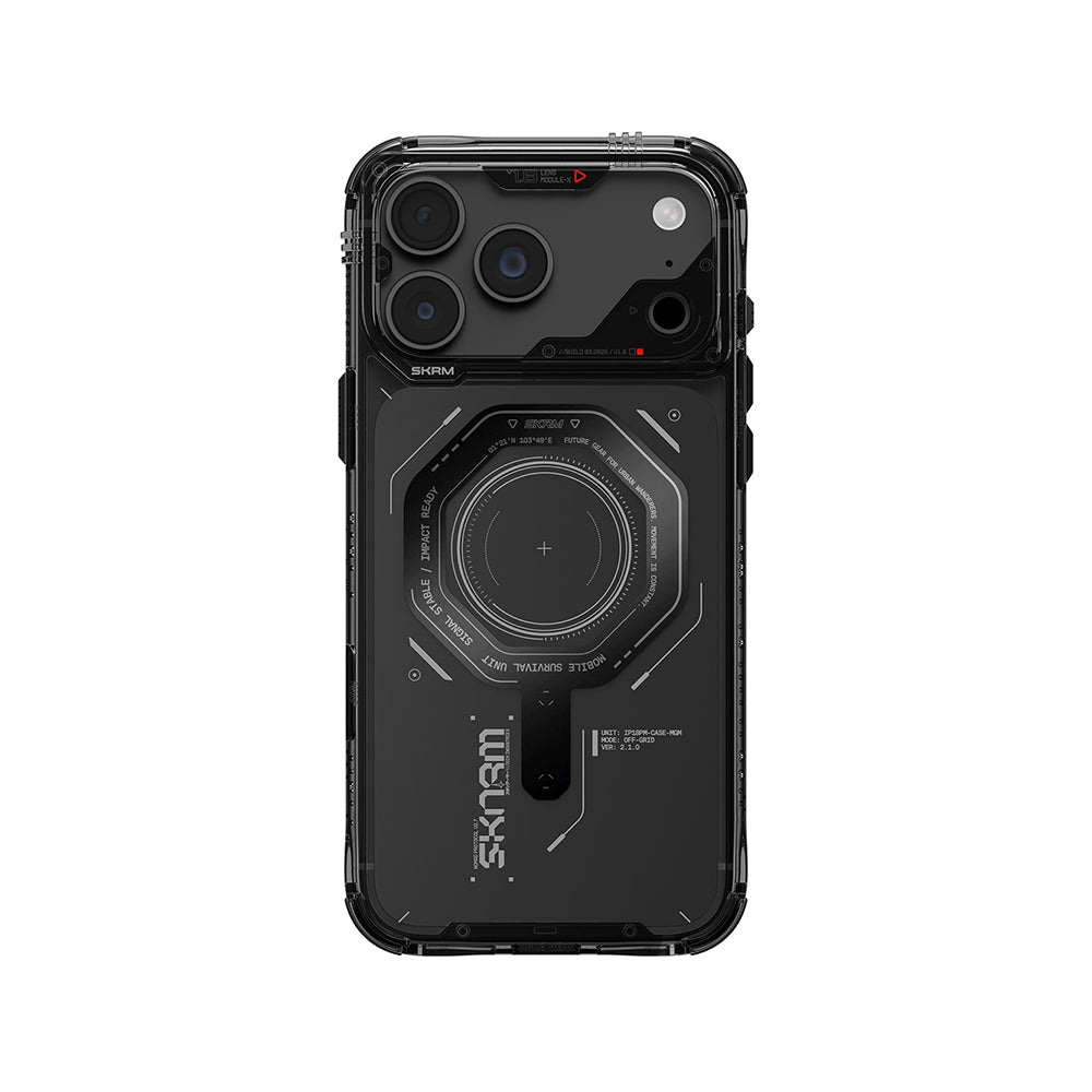 Apple iPhone 18 Pro Max Kılıf SkinArma M-safe Şarj Özellikli Airbag Tasarımlı Magma Kapak