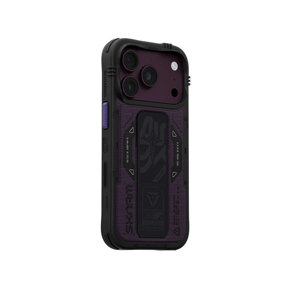 Apple iPhone 18 Pro Max Kılıf SkinArma M-safe Şarj Özellikli Airbag Tasarımlı Standlı Phantom Kapak