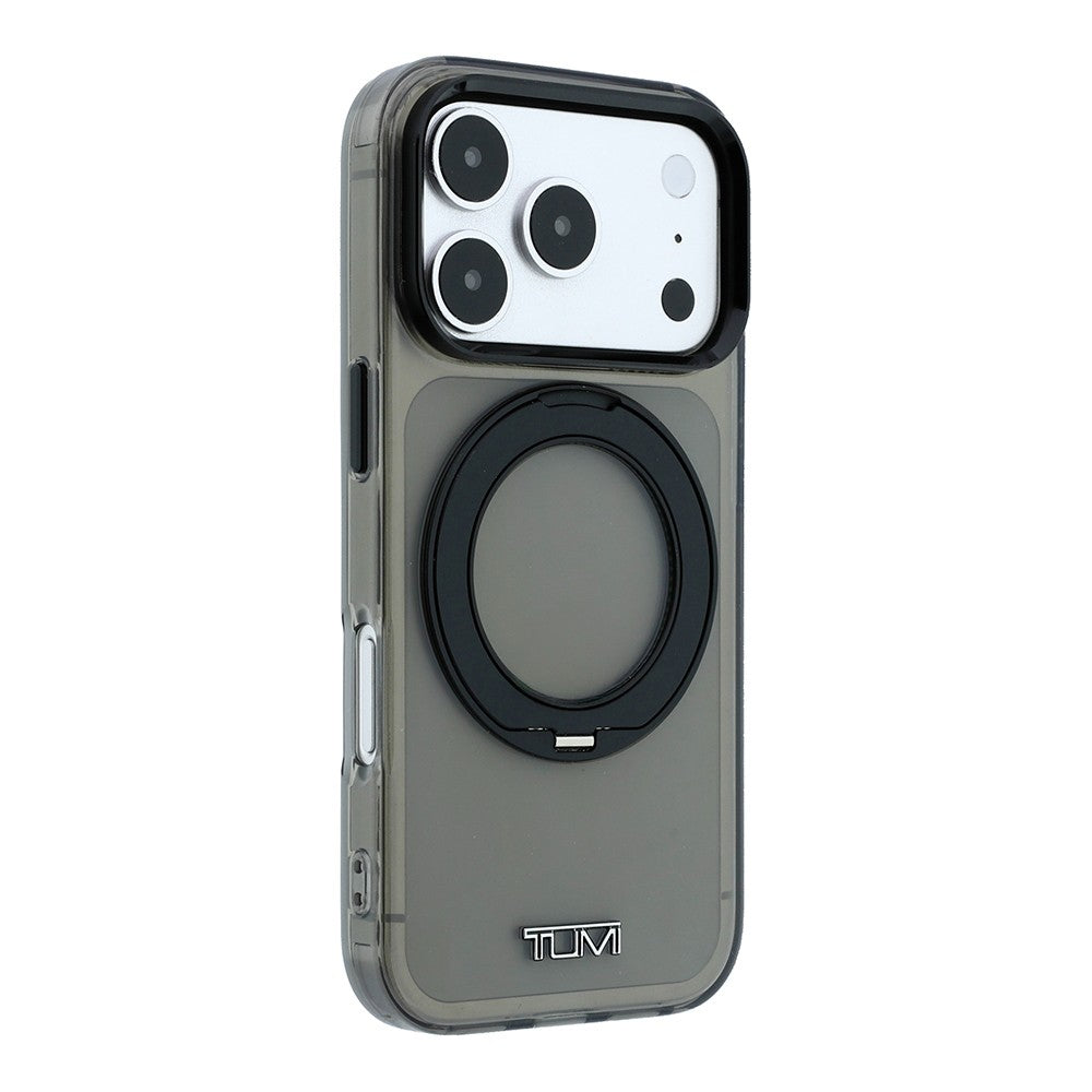 Apple iPhone 18 Pro Max Kılıf TUMI Orjinal Lisanslı M-safe Şarj Özellikli 360 Derece Dönebilen Standlı Transparan Kapak