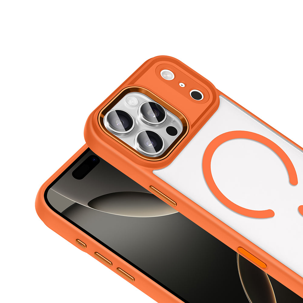 Apple iPhone 18 Pro Max Kılıf Wireless Şarj Özellikli Zore Krom M-safe Silikon Kapak