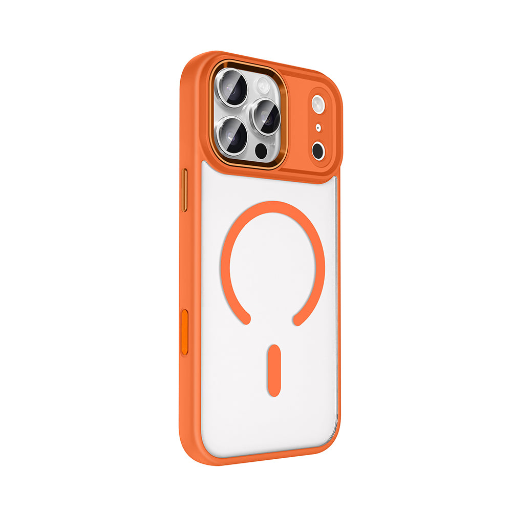 Apple iPhone 18 Pro Max Kılıf Wireless Şarj Özellikli Zore Krom M-safe Silikon Kapak