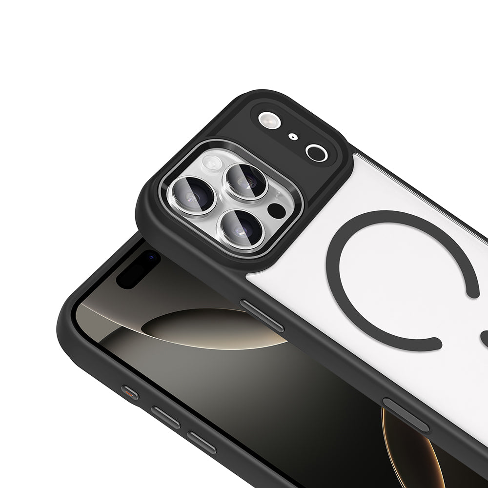 Apple iPhone 18 Pro Max Kılıf Wireless Şarj Özellikli Zore Krom M-safe Silikon Kapak