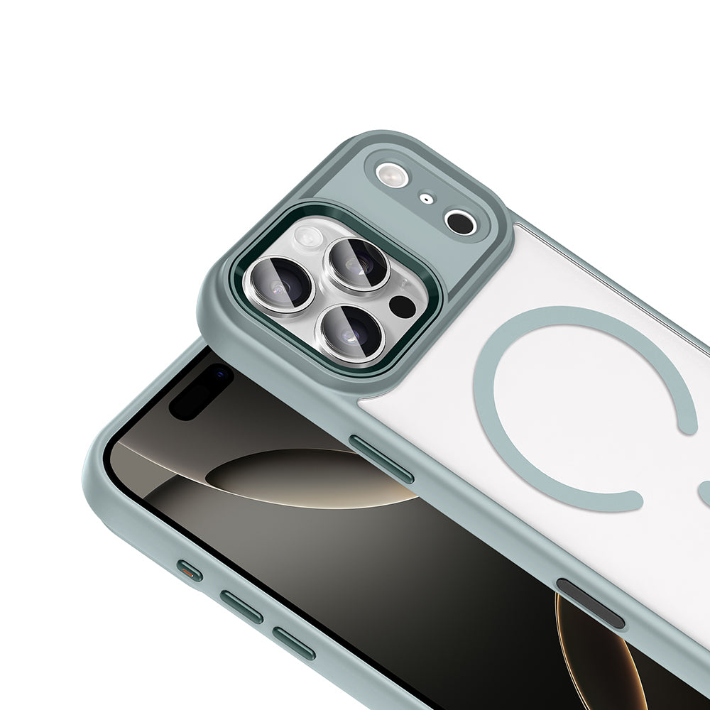 Apple iPhone 18 Pro Max Kılıf Wireless Şarj Özellikli Zore Krom M-safe Silikon Kapak