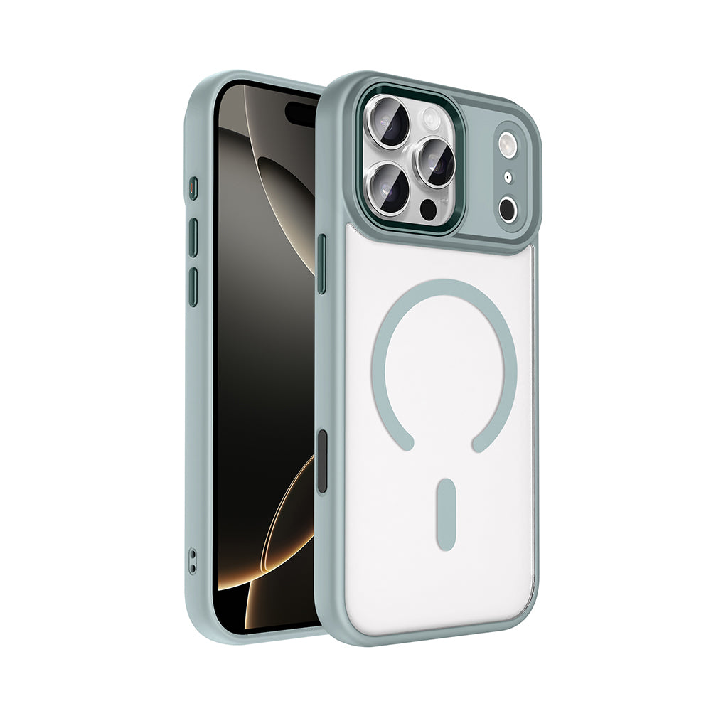 Apple iPhone 18 Pro Max Kılıf Wireless Şarj Özellikli Zore Krom M-safe Silikon Kapak