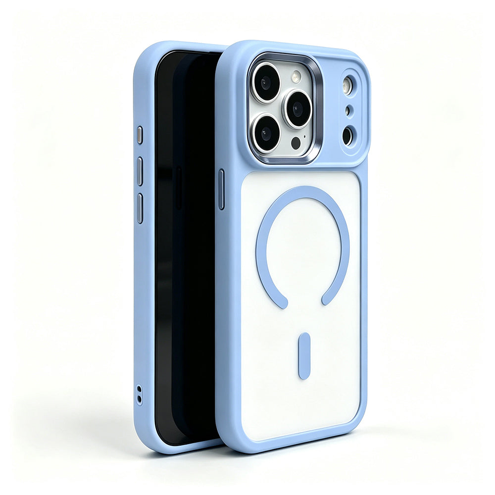Apple iPhone 18 Pro Max Kılıf Wireless Şarj Özellikli Zore Krom M-safe Silikon Kapak