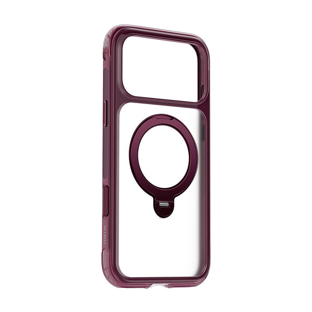 Apple iPhone 18 Pro Max Kılıf Wiwu AG-203 AeroGuard Ultra Serisi M-safe Şarj Özellikli Airbag Tasarımlı Standlı Kapak