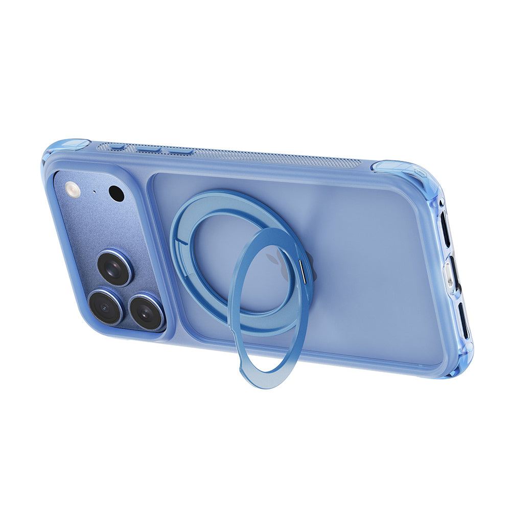 Apple iPhone 18 Pro Max Kılıf Wiwu AG-203 AeroGuard Ultra Serisi M-safe Şarj Özellikli Airbag Tasarımlı Standlı Kapak