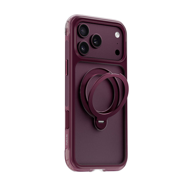 Apple iPhone 18 Pro Max Kılıf Wiwu AS-203 AeroShield Ultra Serisi M-safe Şarj Özellikli Airbag Tasarımlı Standlı Kapak