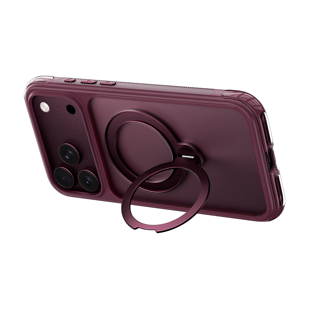 Apple iPhone 18 Pro Max Kılıf Wiwu AS-203 AeroShield Ultra Serisi M-safe Şarj Özellikli Airbag Tasarımlı Standlı Kapak