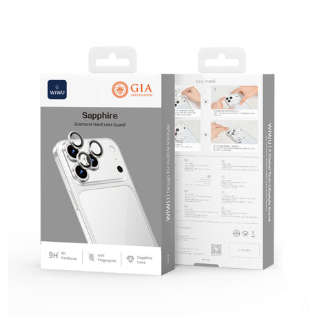 Apple iPhone 18 Pro Max Wiwu LG-003 Lens Guard Çizilmeye Karşı Dayanıklı Safir Kamera Lens Koruyucu