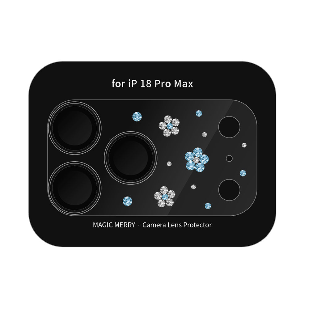 Apple iPhone 18 Pro Max​ Wiwu Magic Merry Shimmer Serisi Taşlı Kamera Lens Koruyucu
