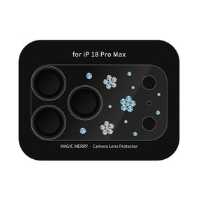Apple iPhone 18 Pro Max​ Wiwu Magic Merry Shimmer Serisi Taşlı Kamera Lens Koruyucu