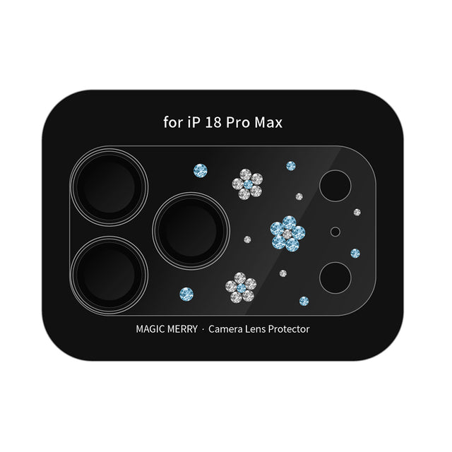 Apple iPhone 18 Pro Max​ Wiwu Magic Merry Shimmer Serisi Taşlı Kamera Lens Koruyucu