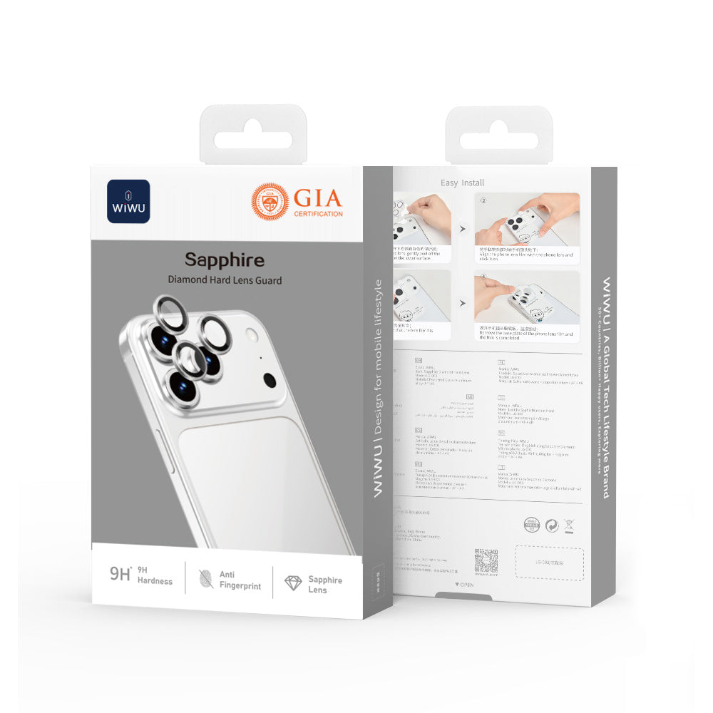 Apple iPhone 18 Pro Wiwu LG-003 Lens Guard Çizilmeye Karşı Dayanıklı Safir Kamera Lens Koruyucu