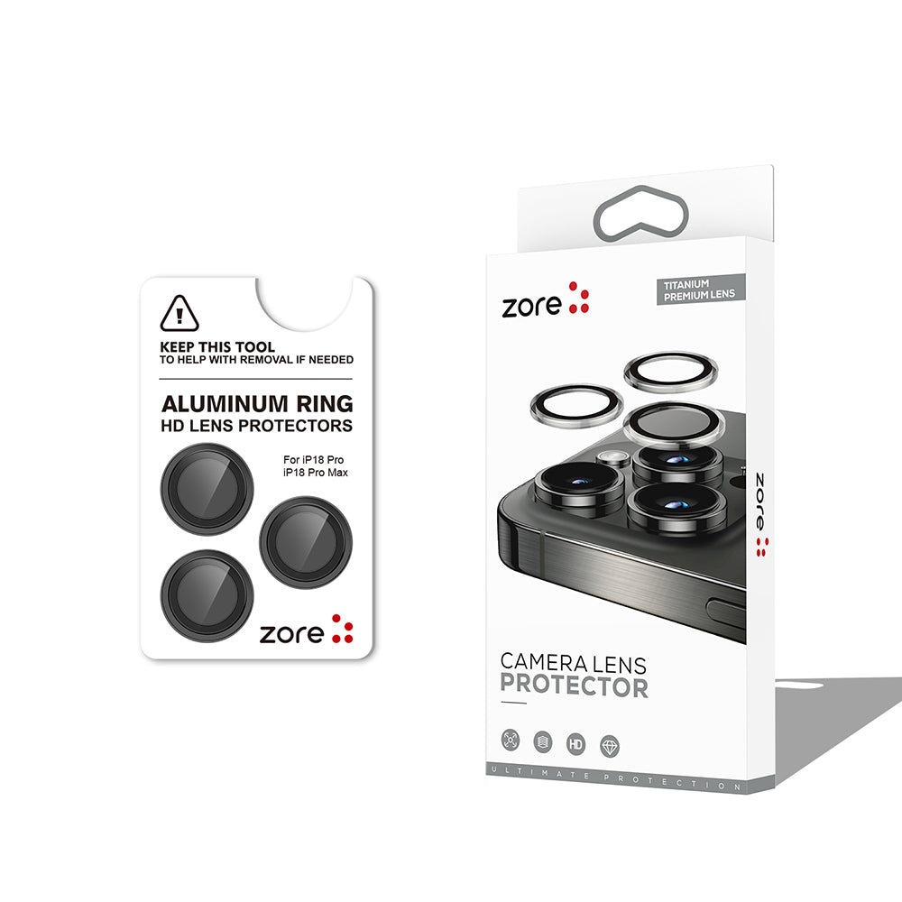 Apple iPhone 18 Pro Zore CL-12 Premium Safir Parmak İzi Bırakmayan Anti-Reflective Kamera Lens Koruyucu
