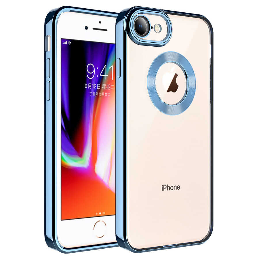 Apple iPhone 7 Kılıf Kamera Korumalı Logo Gösteren Zore Omega Kapak