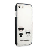 Apple iPhone 7 Kılıf Karl Lagerfeld Kenarları Siyah Silikon K&C Dizayn Kapak