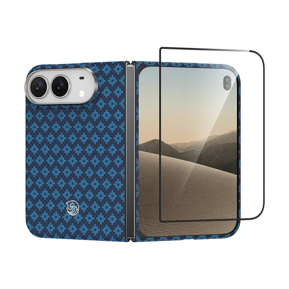 Apple iPhone Duo Benks ArmorAir ArmorGrid Grand Combo Üçlü Aksesuar Seti (Ön Arka Kevlar Karbon Kapak + Ekran Koruyucu)