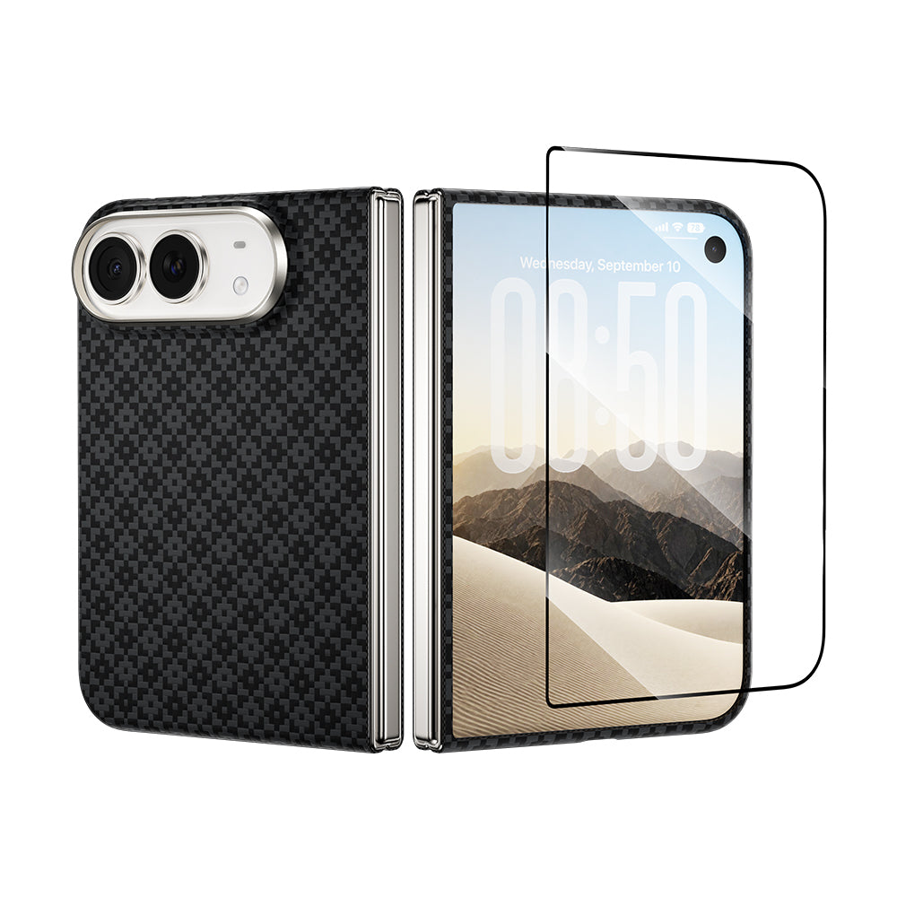Apple iPhone Duo Benks ArmorAir ArmorGrid Grand Combo Üçlü Aksesuar Seti (Ön Arka Kevlar Karbon Kapak + Ekran Koruyucu)