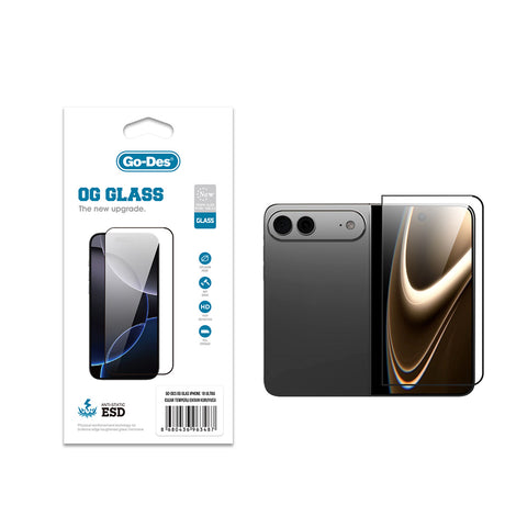 Apple iPhone Duo (Fold) Go Des OG Glass Antistatik Temperli Cam Ekran Koruyucu