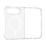 Apple iPhone Duo (Fold) Kamera Korumalı M-Safe Şarj Özellikli Şeffaf Zore London Sert PC Kapak