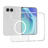Apple iPhone Duo (Fold) Kamera Korumalı M-Safe Şarj Özellikli Şeffaf Zore London Sert PC Kapak