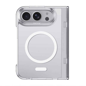 Apple iPhone Duo (Fold) Kılıf M-Safe Şarj Özellikli Raptic Air Clear Serisi Airbagli Kapak