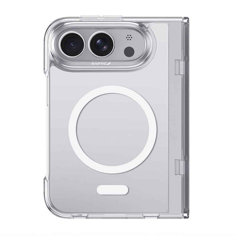 Apple iPhone Duo (Fold) Kılıf M-Safe Şarj Özellikli Raptic Air Clear Serisi Airbagli Kapak
