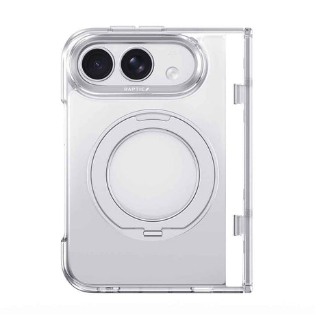 Apple iPhone Duo (Fold) Kılıf M-safe Şarj Özellikli Raptic Air Stand Serisi Aynalı Arka Yüzey Standlı Kapak