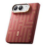 Apple iPhone Duo (Fold) Kılıf M-safe Şarj Özellikli Raptic Aramid SkinPro Grid Serisi Karbon Kapak