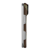 Apple iPhone Duo (Fold) Kılıf M-safe Şarj Özellikli Raptic Aramid SkinPro Scepter Serisi Karbon Kapak