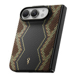 Apple iPhone Duo (Fold) Kılıf M-safe Şarj Özellikli Raptic Aramid SkinPro Scepter Serisi Karbon Kapak