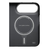 Apple iPhone Duo Kılıf M-safe Şarj Özellikli 600D Aramid Karbon Fiber Pitaka Edge Serisi Black-Grey Twill Kapak