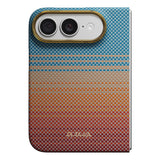 Apple iPhone Duo Kılıf M-safe Şarj Özellikli Aramid Fiber Pitaka Sunset 2.0 California Dream Serisi
