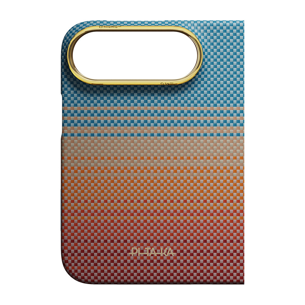 Apple iPhone Duo Kılıf M-safe Şarj Özellikli Aramid Fiber Pitaka Sunset 2.0 California Dream Serisi