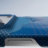 Apple iPhone Duo Kılıf M-safe Şarj Özellikli Aramid Karbon Fiber Pitaka Moonrise 2.0 Nights Serisi Kapak