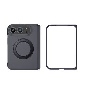 Apple iPhone Duo Kılıf M-safe Şarj Özellikli Arkası Mat Sert PC Wlons Vena Standlı Kapak
