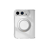 Apple iPhone Duo Kılıf M-safe Şarj Özellikli Transparan Sert PC Wlons Pita Standlı Kapak