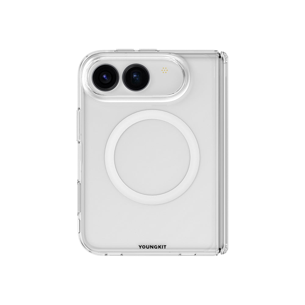 Apple iPhone Duo Kılıf M-safe Şarj Özellikli Youngkit Clear Serisi Kapak