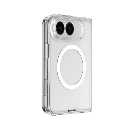 Apple iPhone Duo Kılıf M-safe Şarj Özellikli Youngkit Clear Serisi Kapak