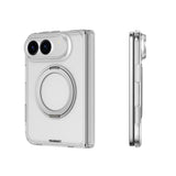 Apple iPhone Duo Kılıf M-safe Şarj Özellikli Youngkit Clear Serisi Standlı Kapak
