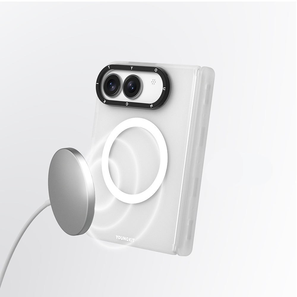 Apple iPhone Duo Kılıf M-safe Şarj Özellikli Youngkit Hidden Sand Serisi Kapak