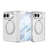 Apple iPhone Duo Kılıf M-safe Şarj Özellikli Zore Kıpta KPT-07 Ring Standlı Sert PC Kapak