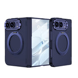 Apple iPhone Duo Kılıf M-safe Şarj Özellikli Zore Kıpta KPT-07 Ring Standlı Sert PC Kapak