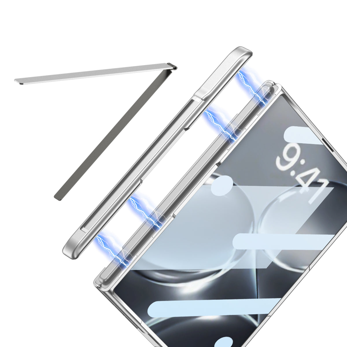 Apple iPhone Duo Kılıf M-safe Şarj Özellikli Zore Kıpta KPT-18 Dikey Standlı Kapak