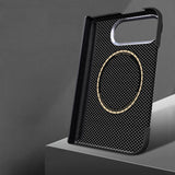 Apple iPhone Duo Kılıf M-Safe Şarj Özellikli Zore Paris Zerre Sert PC Kapak