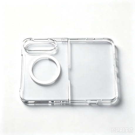 Apple iPhone Duo Kılıf Zore M-safe Şarj Özellikli Şeffaf Kamera Çerçeveli Porto Kapak
