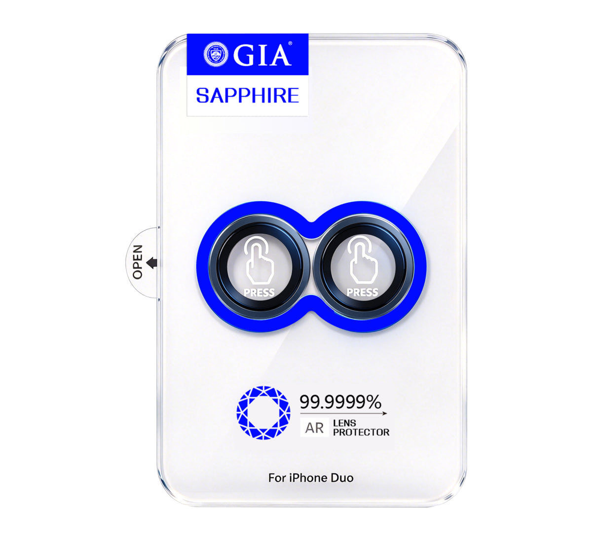 Apple iPhone Duo Mohseven Sapphire One by One Alüminyum Safir Kamera Lens Koruyucu