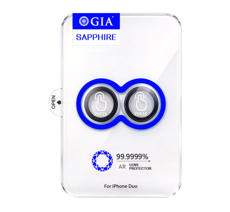 Apple iPhone Duo Mohseven Sapphire One by One Alüminyum Safir Kamera Lens Koruyucu
